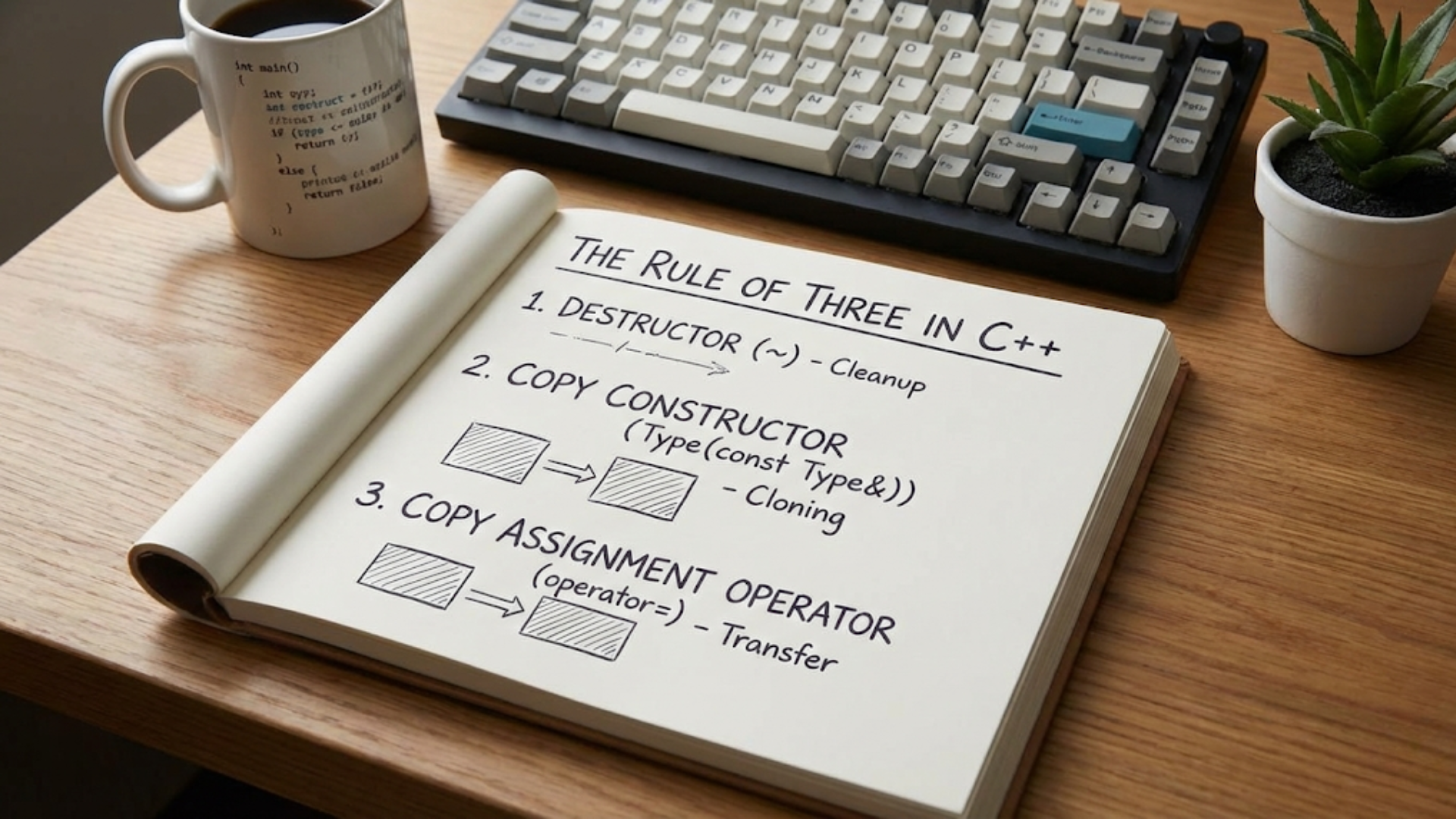 The Rule of Three in C++: Destructor, Copy Constructor, and Assignment Operator