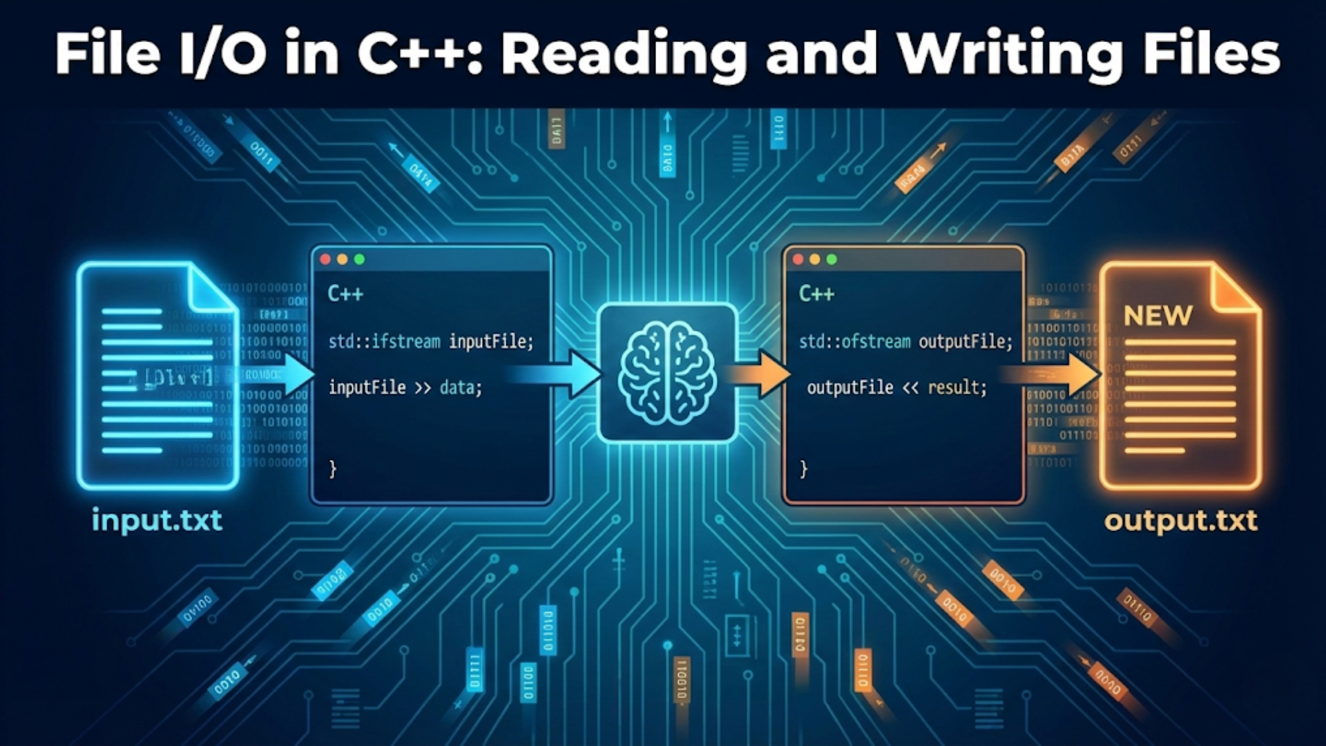 File I/O in C++: Reading and Writing Files