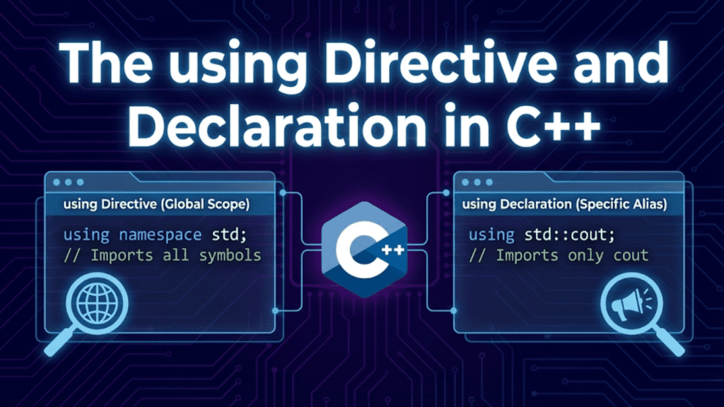 C++ using Directive vs using Declaration: Complete Guide with Examples
