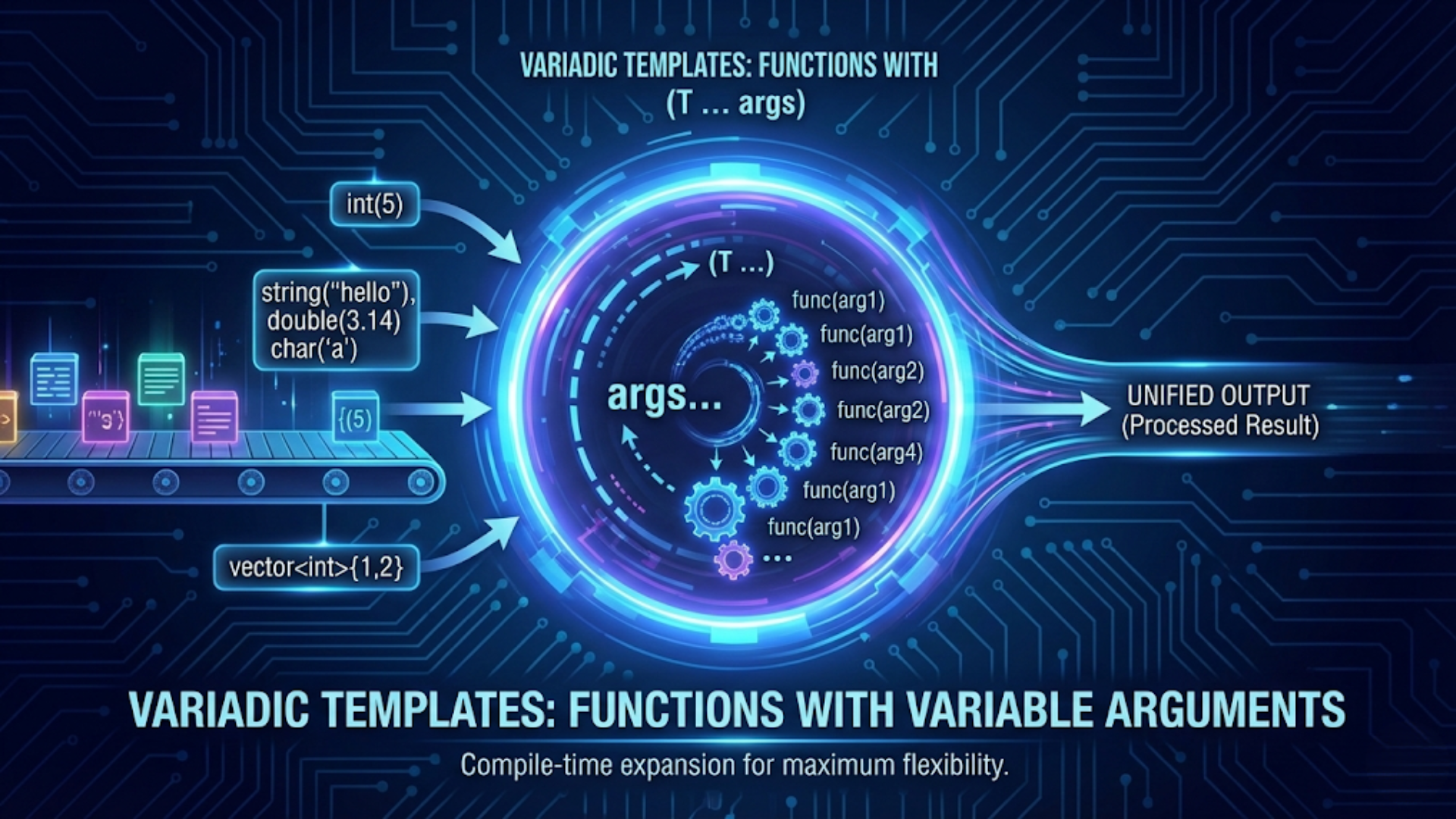Variadic Templates in C++: Functions with Variable Arguments Explained