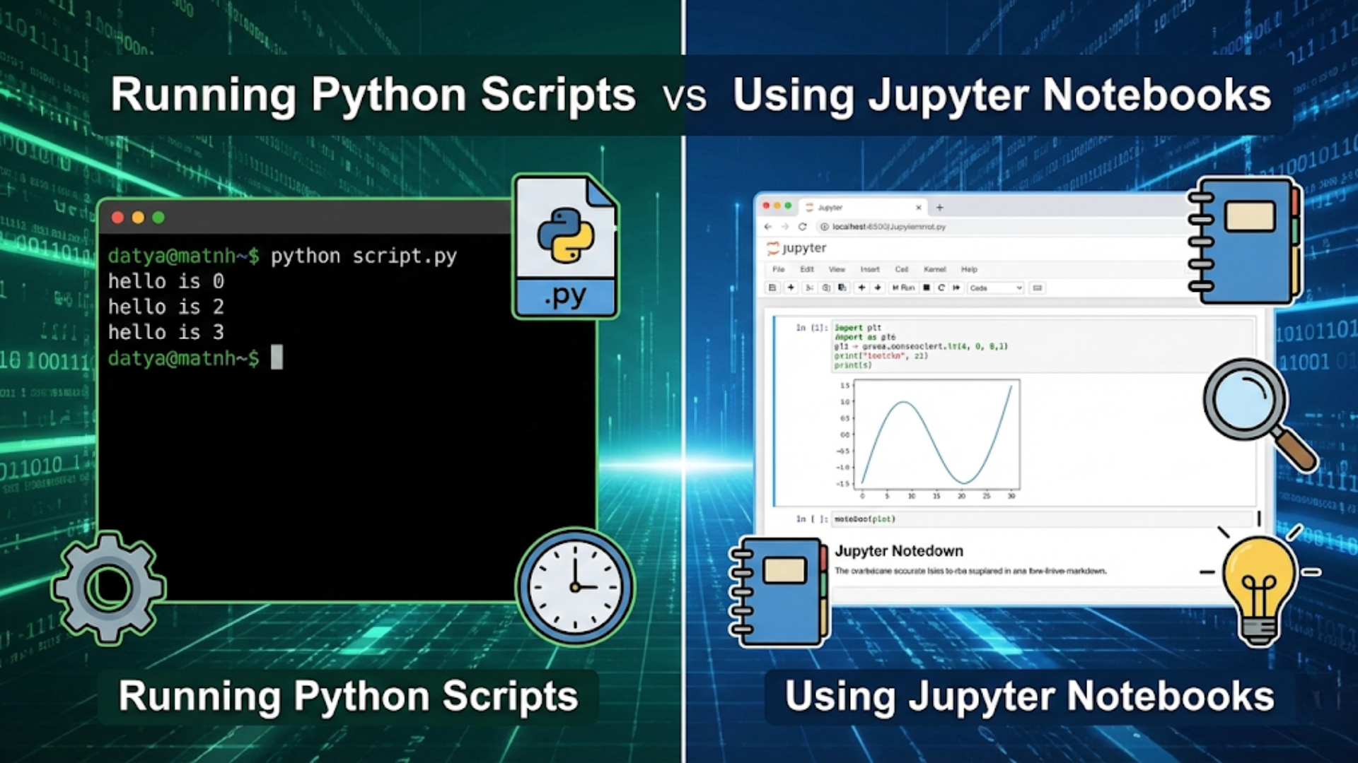 Running Python Scripts vs Using Jupyter Notebooks