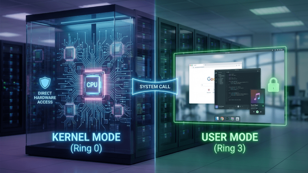 The Difference Between Kernel Mode and User Mode - Operating Systems Guide
