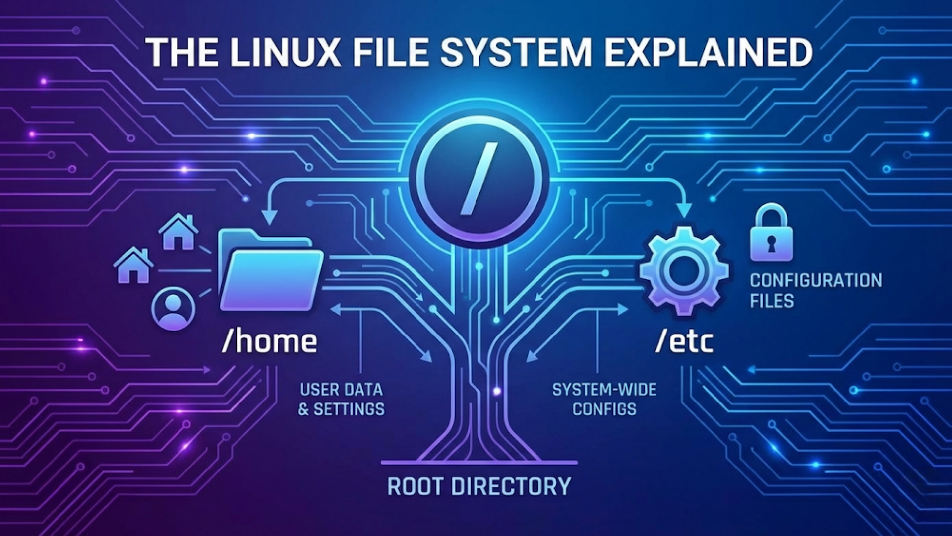 The Linux File System Explained: Understanding /, /home, and /etc