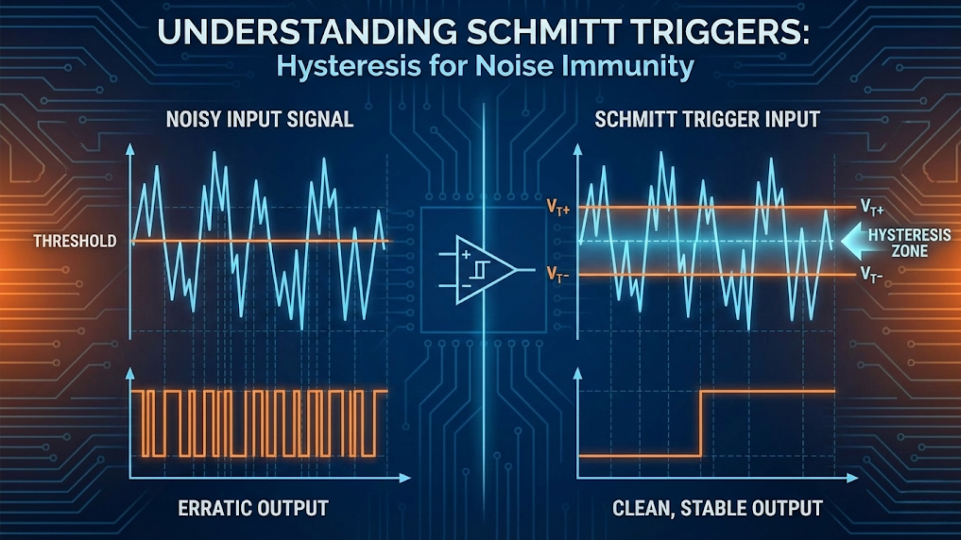Understanding Schmitt Triggers: Adding Hysteresis for Noise Immunity