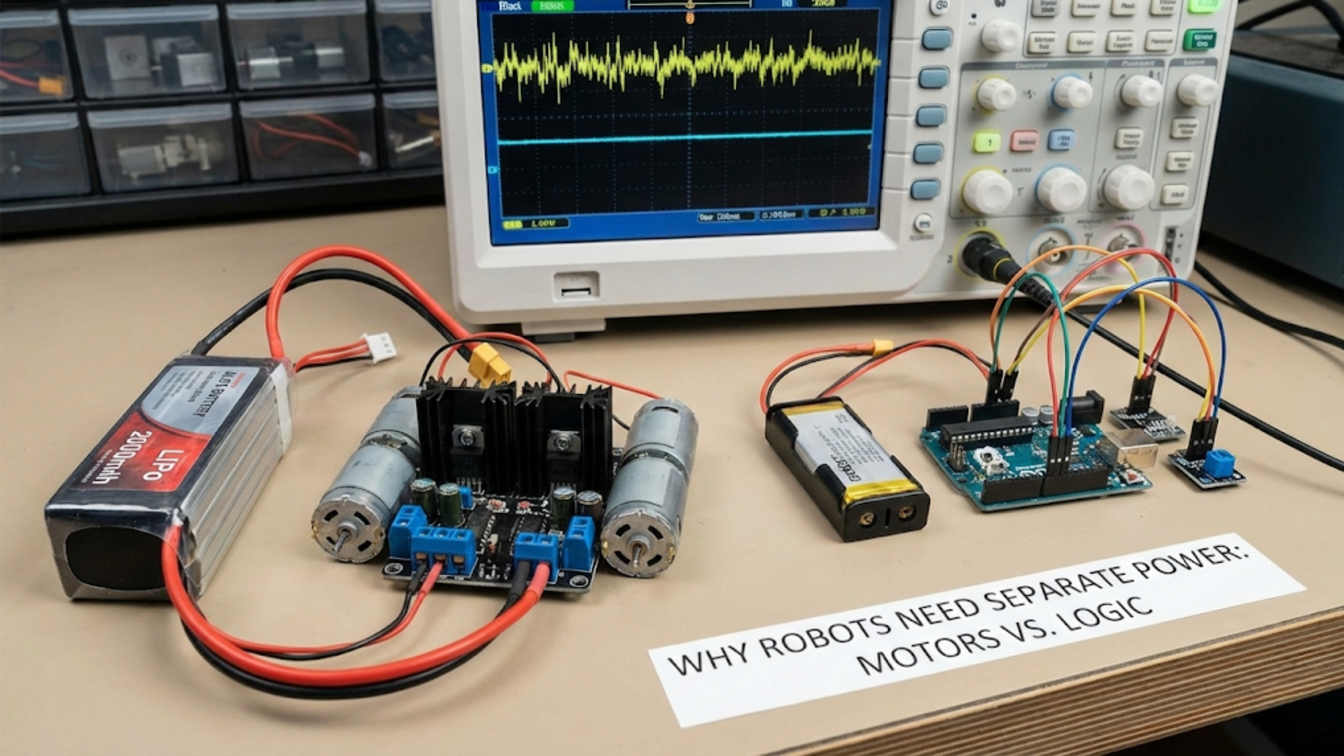 Why Do Robots Need Separate Power for Motors and Logic?